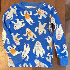 Carter’s Yeti Long Sleeve Pajama Top- Size 4T
